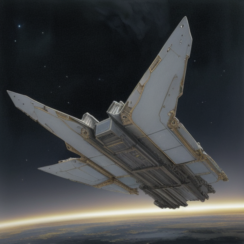 Gold Space Ship